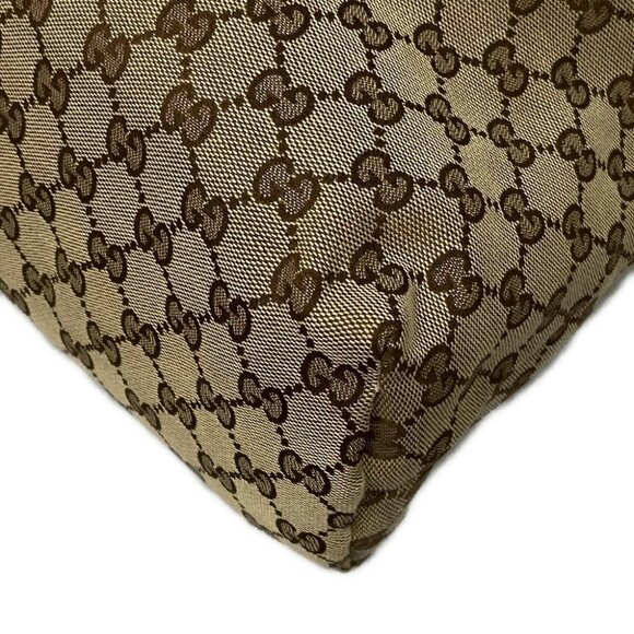 Auth GUCCI GG Pattern, Shelly (Web) 189751 Beige Dark Brown Multi Jacquard - - Picture 14 of 14